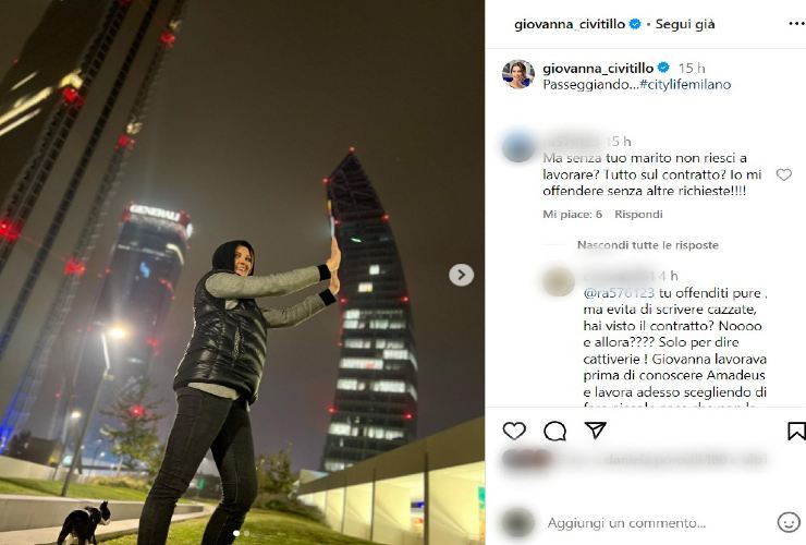 Giovanna Civitillo attaccata da un hater