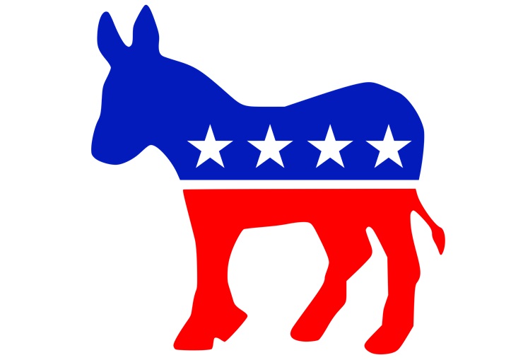 Logo del Partito Democratico Usa. Trump-Biden