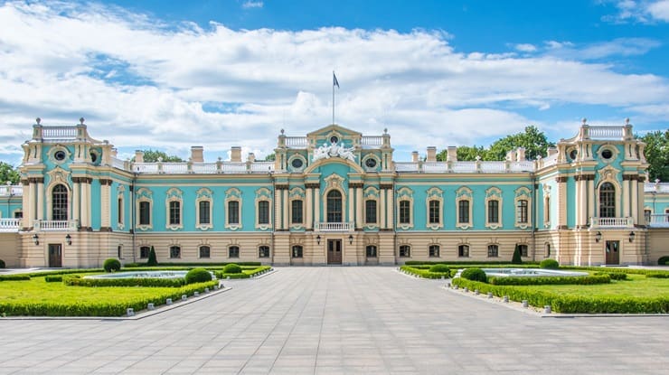 Palazzo Mariinskij, sede della Presidenza dell’Ucraina a Kiev. Zelesnky