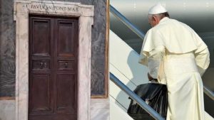 Papa Bergoglio prende l'aereo