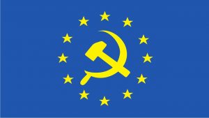Bandiera dell’Europa con falce e martello, riforme