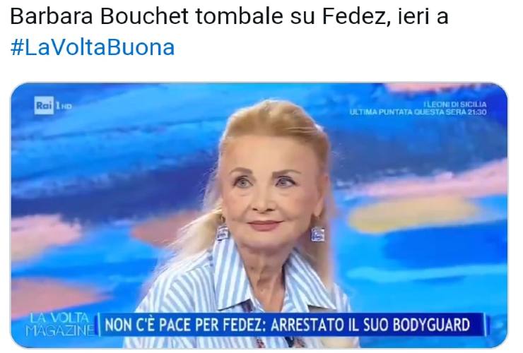 Barbara Bouchet su Fedez - Romait.it