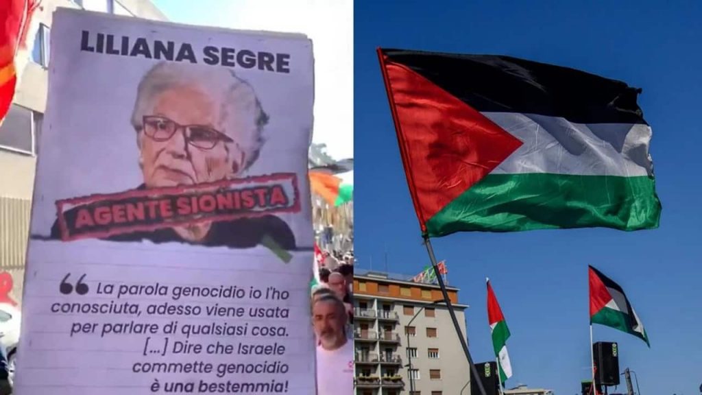 Cartelli antisemiti nella manifestazione “pro-Pal” di Milano del 28 settembre 2024, manifestazioni 7 ottobre