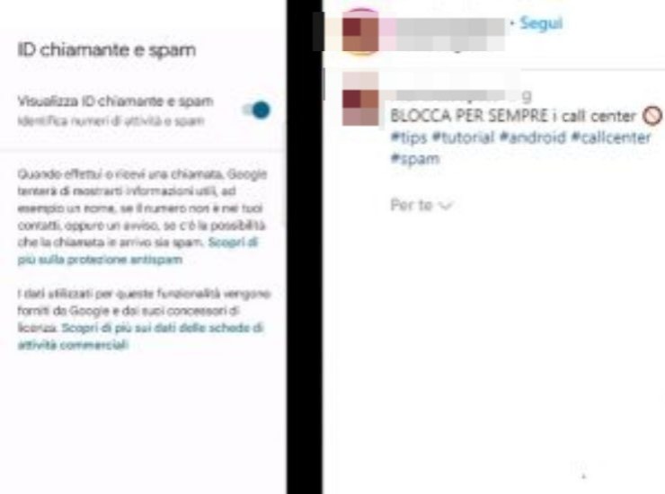 Come bloccare chiamate call center - fonte Instagram - RomaIT.it