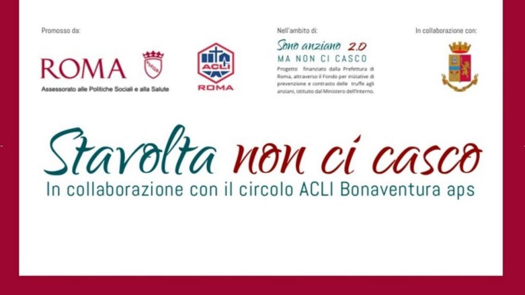 Locandina del progetto "Stavolta non ci casco" (dal profilo Facebook di Roma Capitale)