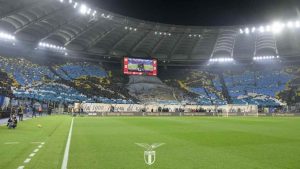 Coreografia della Curva Nord della Lazio nell'ultimo derby (dalla pagina Facebook della SS Lazio)