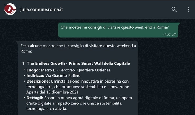 L’app Julia e le mostre a Roma nel weekend dell’8 e 9 marzo